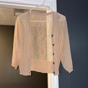 Women's Cream Cardigan Sweater